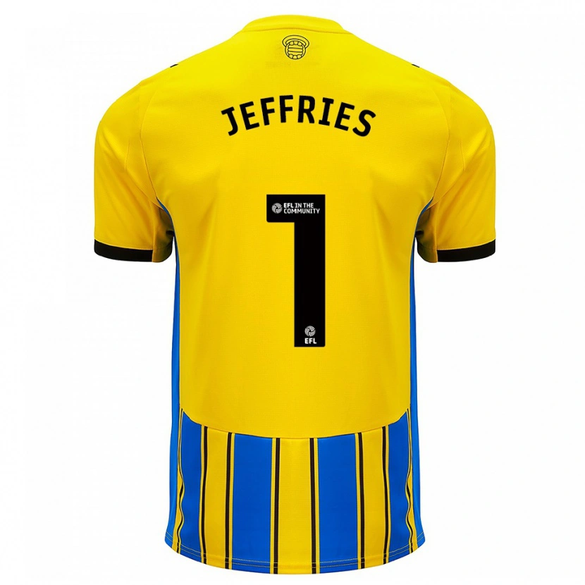 Danxen Heren Josh Jeffries #1 Blauw Geel Uitshirt Uittenue 2025/26 T-Shirt België
