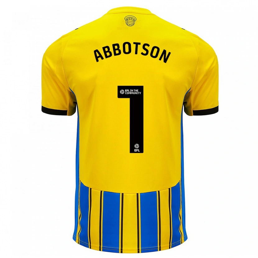 Danxen Heren Oscar Abbotson #1 Blauw Geel Uitshirt Uittenue 2025/26 T-Shirt België