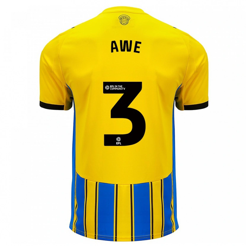 Danxen Heren Zach Awe #3 Blauw Geel Uitshirt Uittenue 2025/26 T-Shirt België