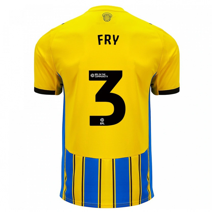 Danxen Heren Max Fry #3 Blauw Geel Uitshirt Uittenue 2025/26 T-Shirt België