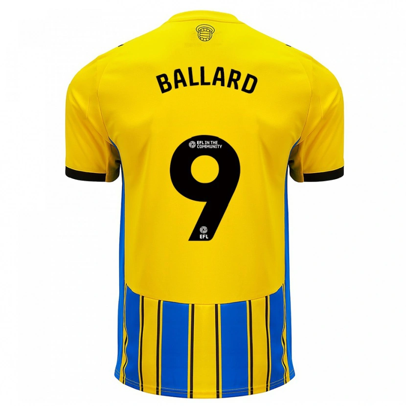 Danxen Heren Dom Ballard #9 Blauw Geel Uitshirt Uittenue 2025/26 T-Shirt België