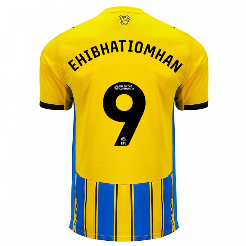 Danxen Heren Princewill Ehibhatiomhan #9 Blauw Geel Uitshirt Uittenue 2025/26 T-Shirt België