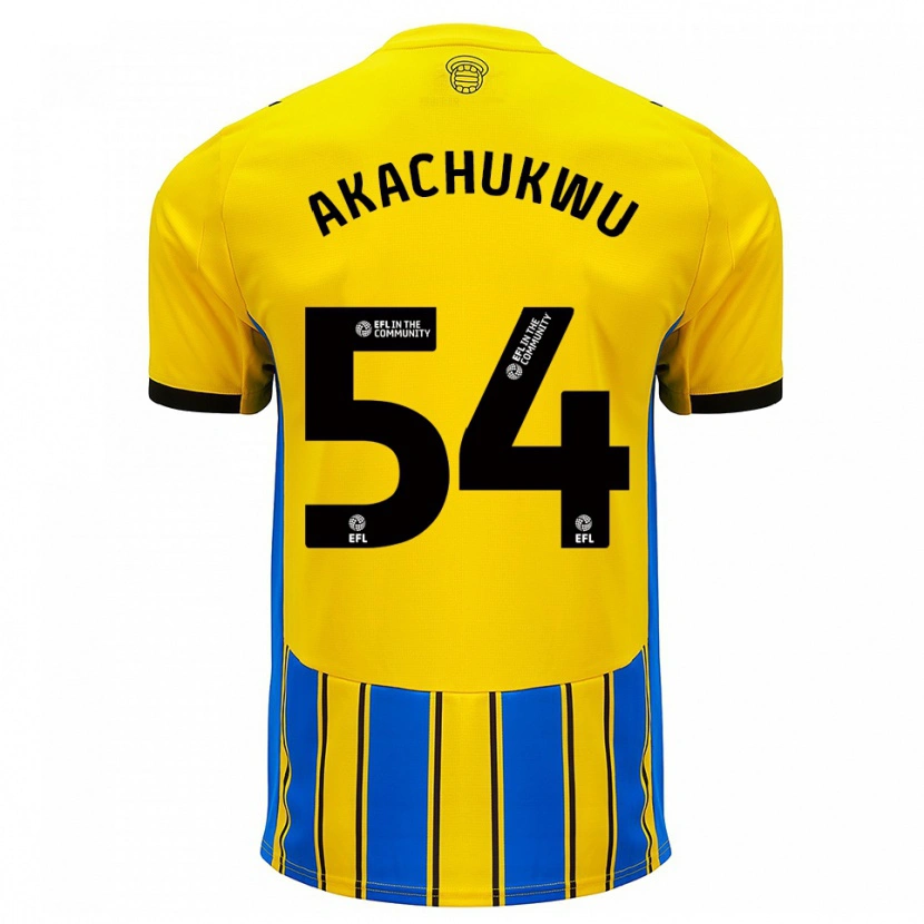 Danxen Heren Romeo Akachukwu #54 Blauw Geel Uitshirt Uittenue 2025/26 T-Shirt België