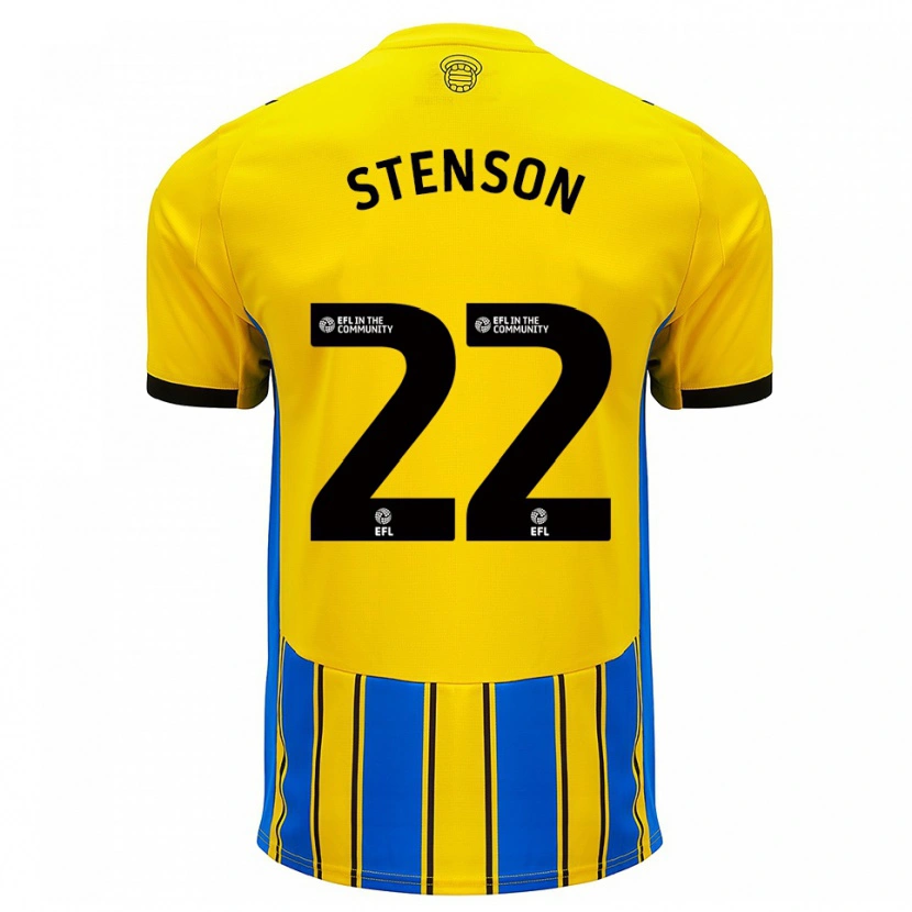 Danxen Heren Fran Stenson #22 Blauw Geel Uitshirt Uittenue 2025/26 T-Shirt België