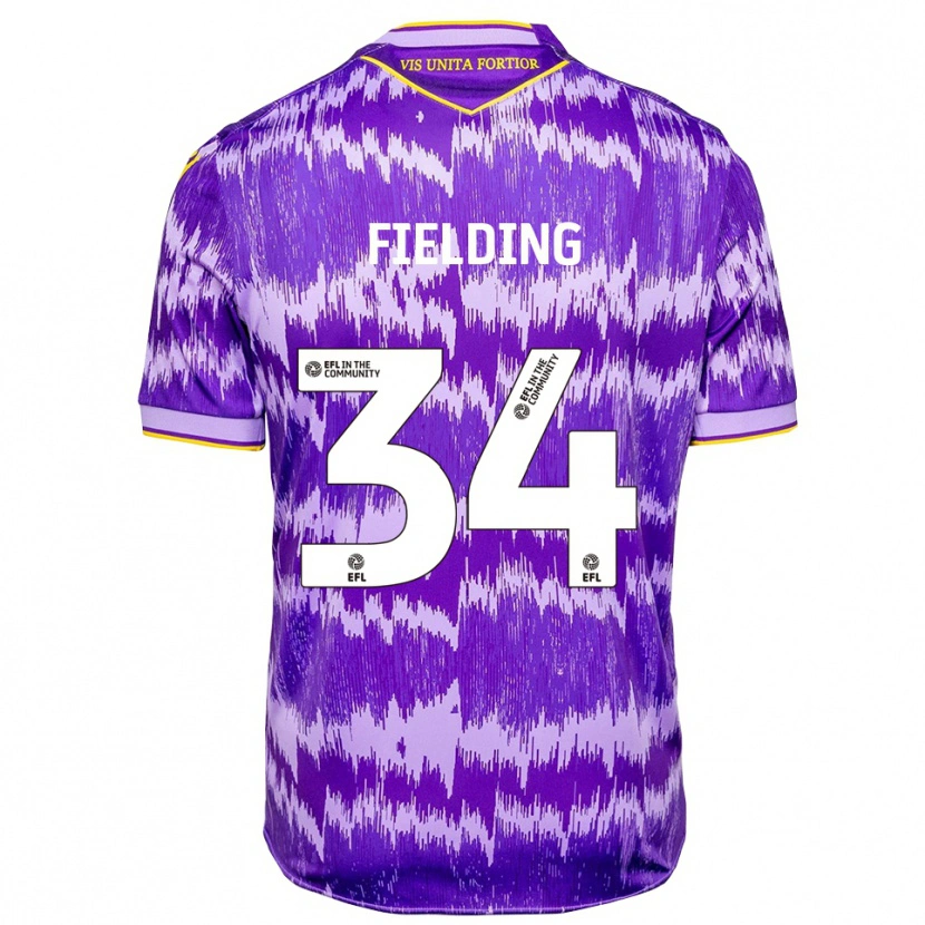 Danxen Heren Frank Fielding #34 Paars Geel Uitshirt Uittenue 2025/26 T-Shirt België