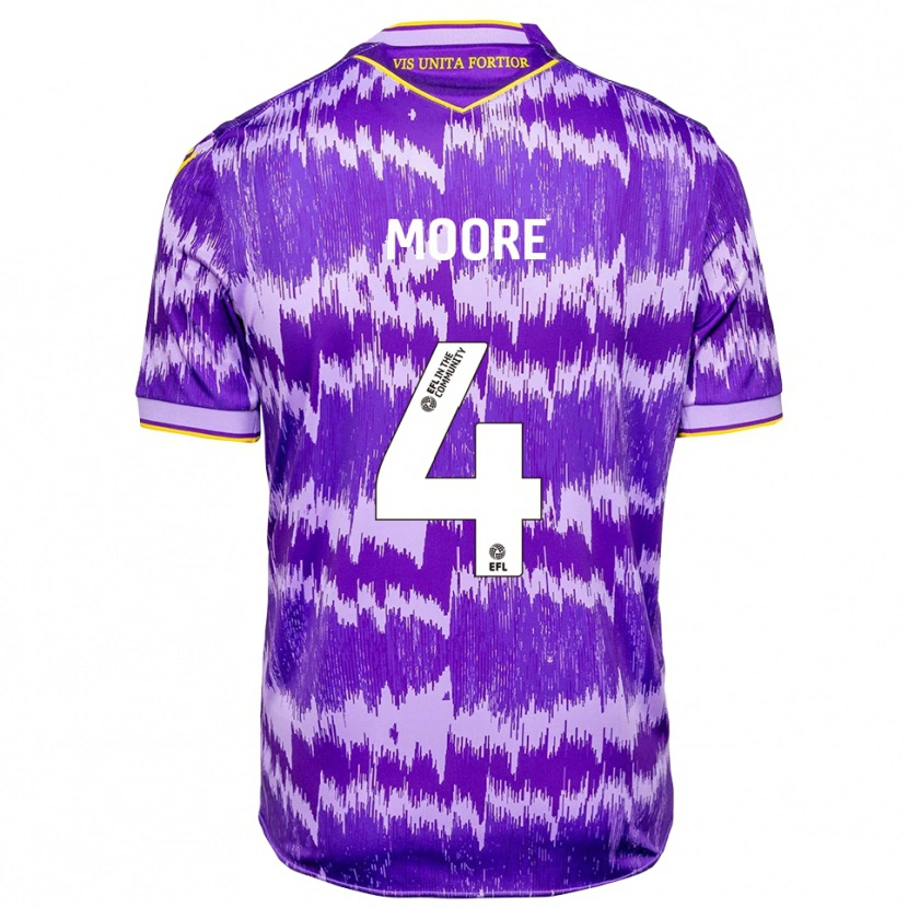 Danxen Heren Sidney Moore #4 Paars Geel Uitshirt Uittenue 2025/26 T-Shirt België