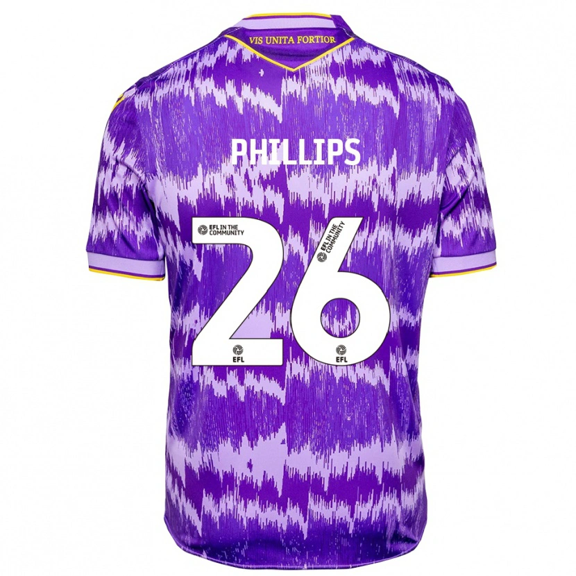 Danxen Heren Ashley Phillips #26 Paars Geel Uitshirt Uittenue 2025/26 T-Shirt België