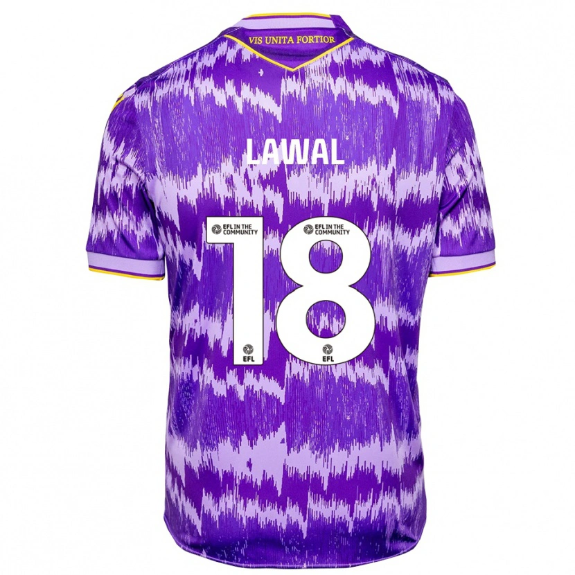 Danxen Heren Bosun Lawal #18 Paars Geel Uitshirt Uittenue 2025/26 T-Shirt België