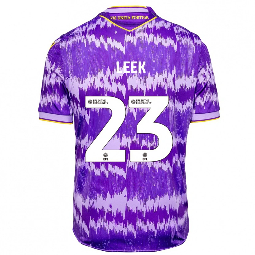 Danxen Heren Ellie Leek #23 Paars Geel Uitshirt Uittenue 2025/26 T-Shirt België