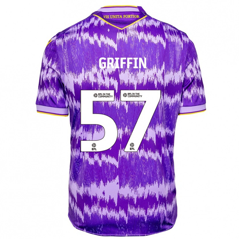 Danxen Heren Jake Griffin #57 Paars Geel Uitshirt Uittenue 2025/26 T-Shirt België