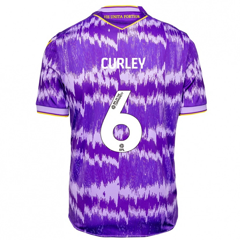 Danxen Heren Ruben Curley #6 Paars Geel Uitshirt Uittenue 2025/26 T-Shirt België