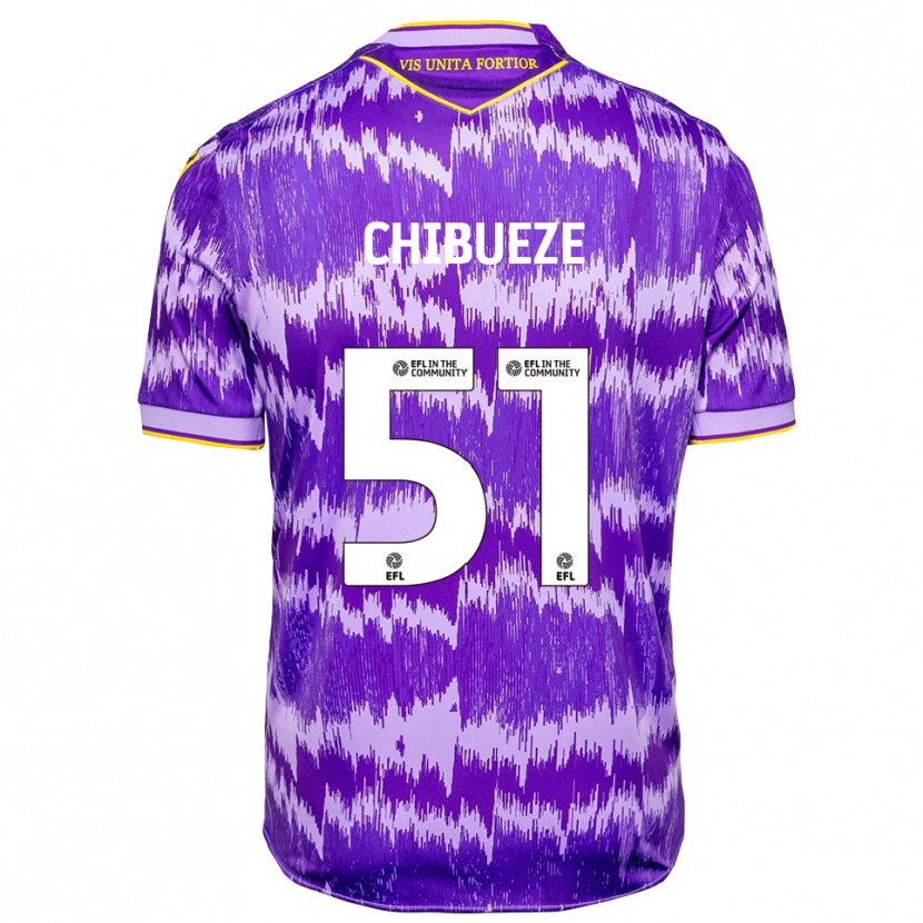 Danxen Heren Chinonso Chibueze #51 Paars Geel Uitshirt Uittenue 2025/26 T-Shirt België