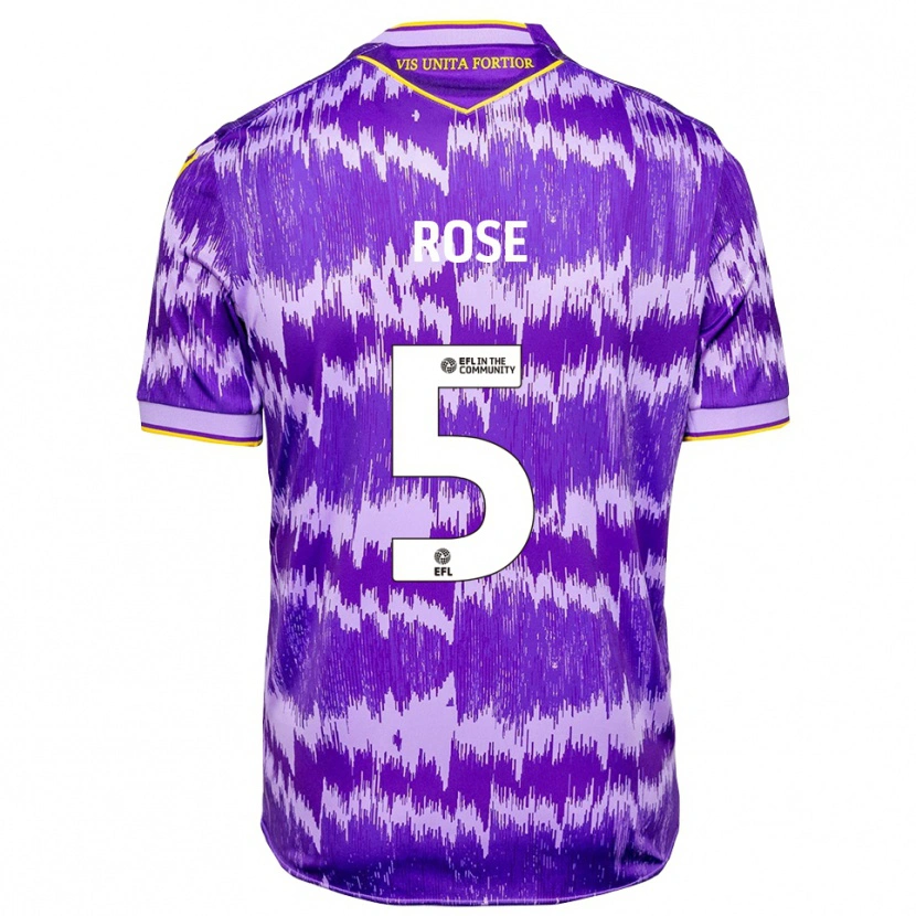 Danxen Heren Michael Rose #5 Paars Geel Uitshirt Uittenue 2025/26 T-Shirt België