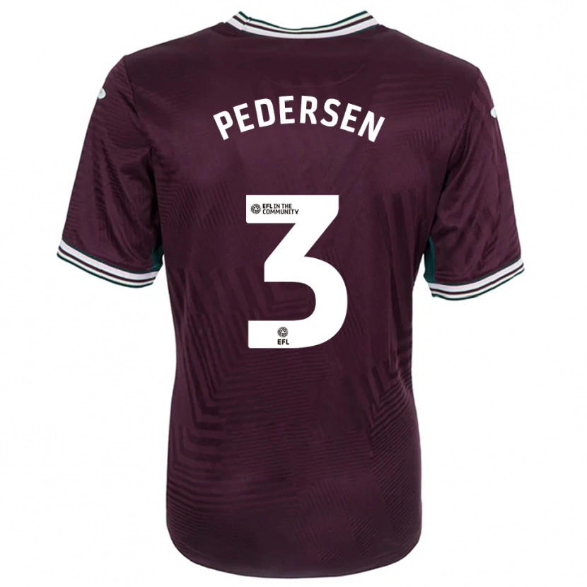 Danxen Heren Kristian Pedersen #3 Roest Rood Wit Uitshirt Uittenue 2025/26 T-Shirt België