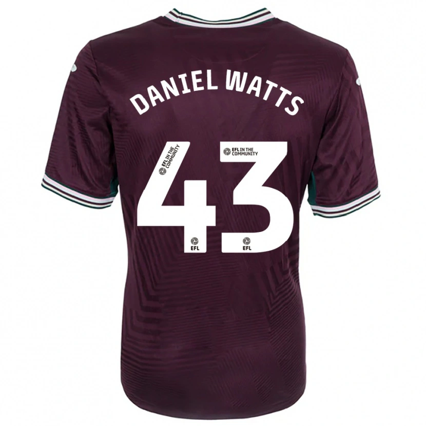 Danxen Heren Daniel Watts #43 Roest Rood Wit Uitshirt Uittenue 2025/26 T-Shirt België