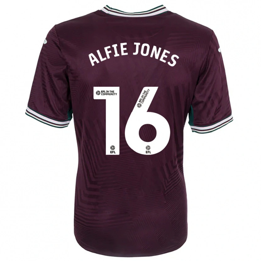 Danxen Heren Alfie Jones #16 Roest Rood Wit Uitshirt Uittenue 2025/26 T-Shirt België