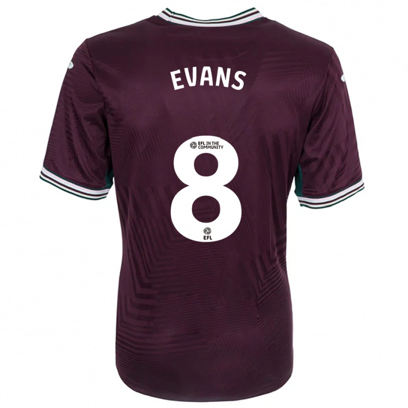 Danxen Heren Bobo Evans #8 Roest Rood Wit Uitshirt Uittenue 2025/26 T-Shirt België