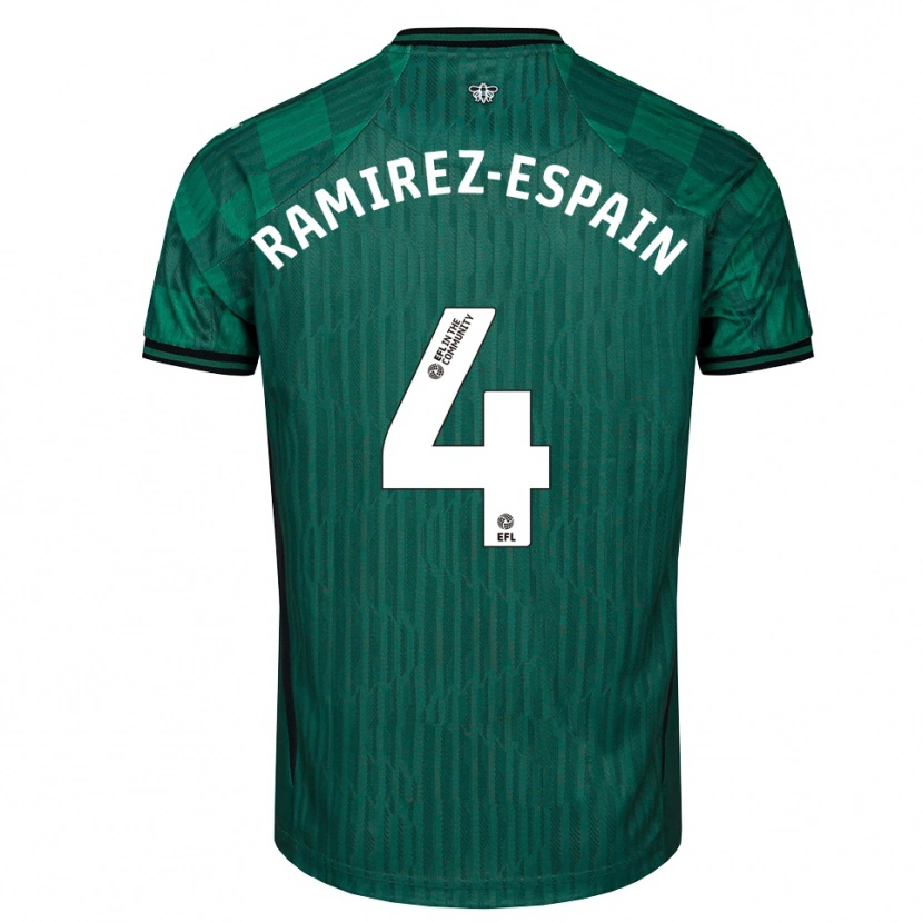 Danxen Heren Leo Ramirez-Espain #4 Groen Zwart Uitshirt Uittenue 2025/26 T-Shirt België