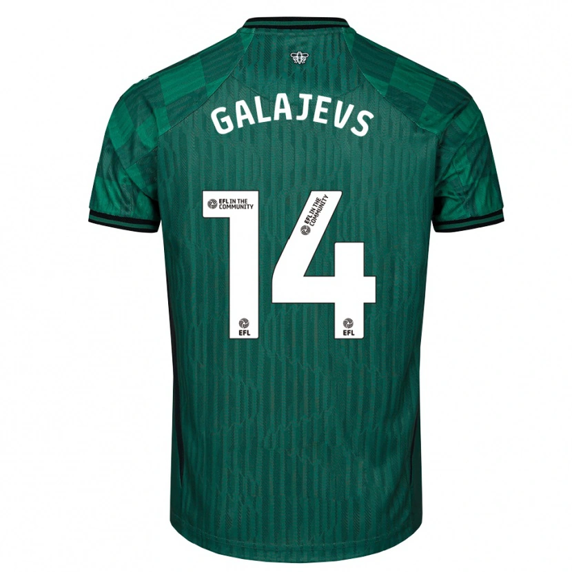 Danxen Heren Marats Galajevs #14 Groen Zwart Uitshirt Uittenue 2025/26 T-Shirt België