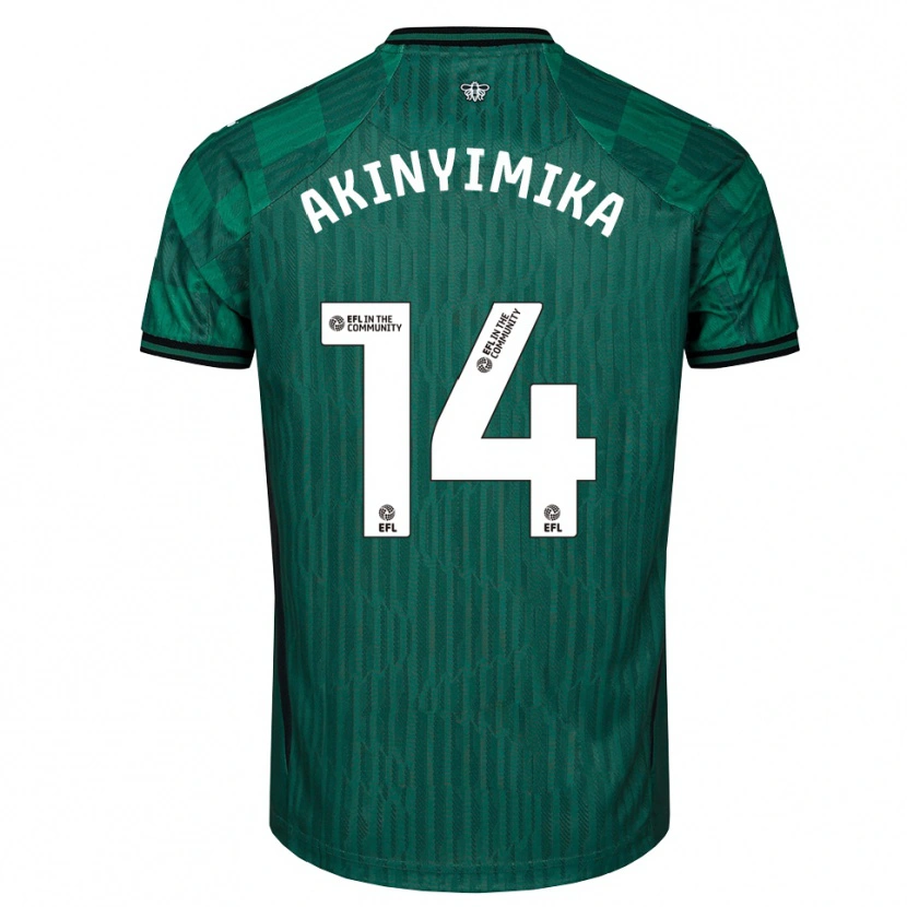 Danxen Heren Tobi Akinyimika #14 Groen Zwart Uitshirt Uittenue 2025/26 T-Shirt België