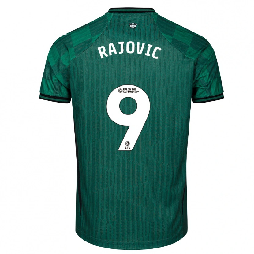 Danxen Heren Mileta Rajovic #9 Groen Zwart Uitshirt Uittenue 2025/26 T-Shirt België