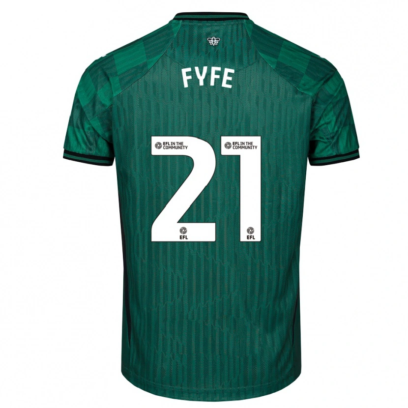 Danxen Heren Flo Fyfe #21 Groen Zwart Uitshirt Uittenue 2025/26 T-Shirt België