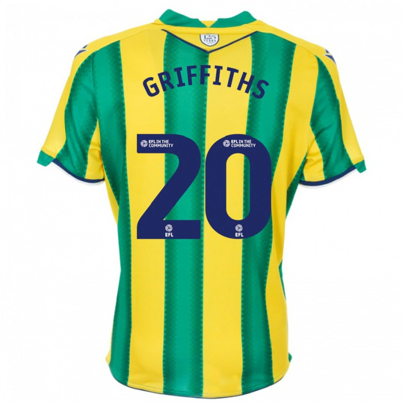 Danxen Heren Josh Griffiths #20 Geel Groen Uitshirt Uittenue 2025/26 T-Shirt België