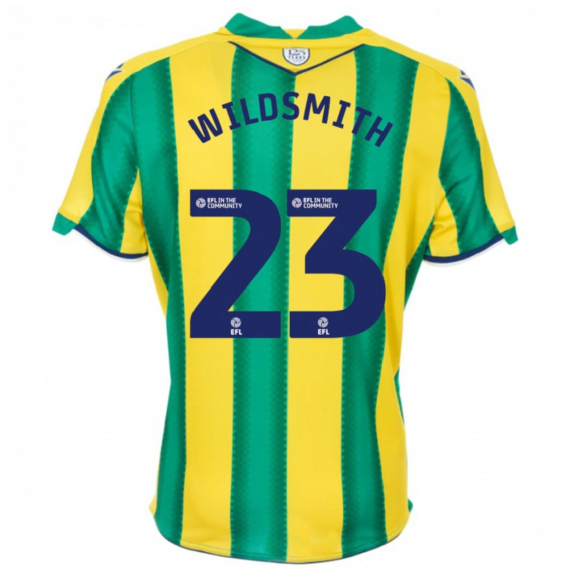 Danxen Heren Joe Wildsmith #23 Geel Groen Uitshirt Uittenue 2025/26 T-Shirt België