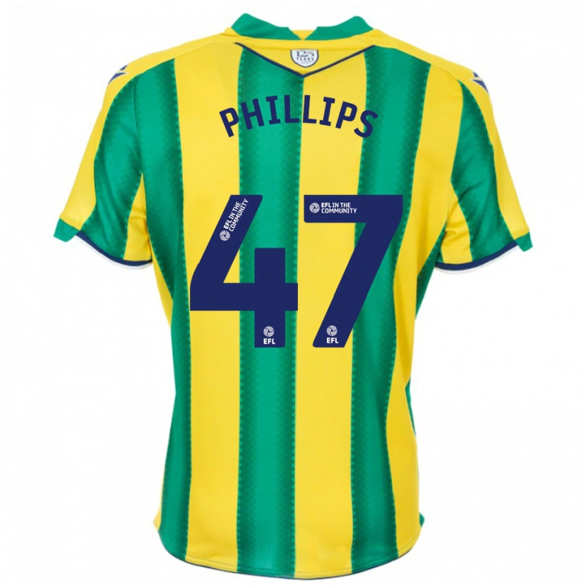 Danxen Heren Nat Phillips #47 Geel Groen Uitshirt Uittenue 2025/26 T-Shirt België