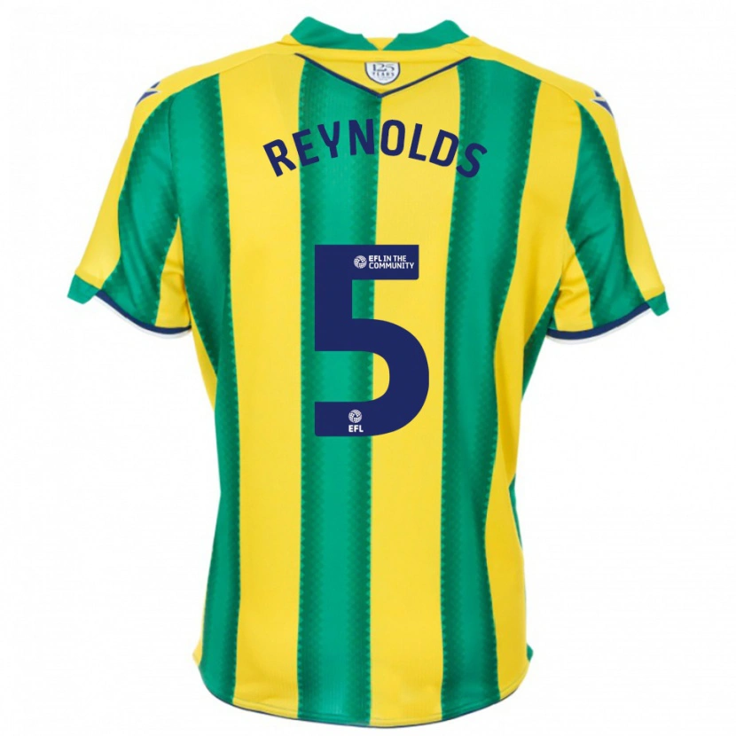 Danxen Heren Taylor Reynolds #5 Geel Groen Uitshirt Uittenue 2025/26 T-Shirt België