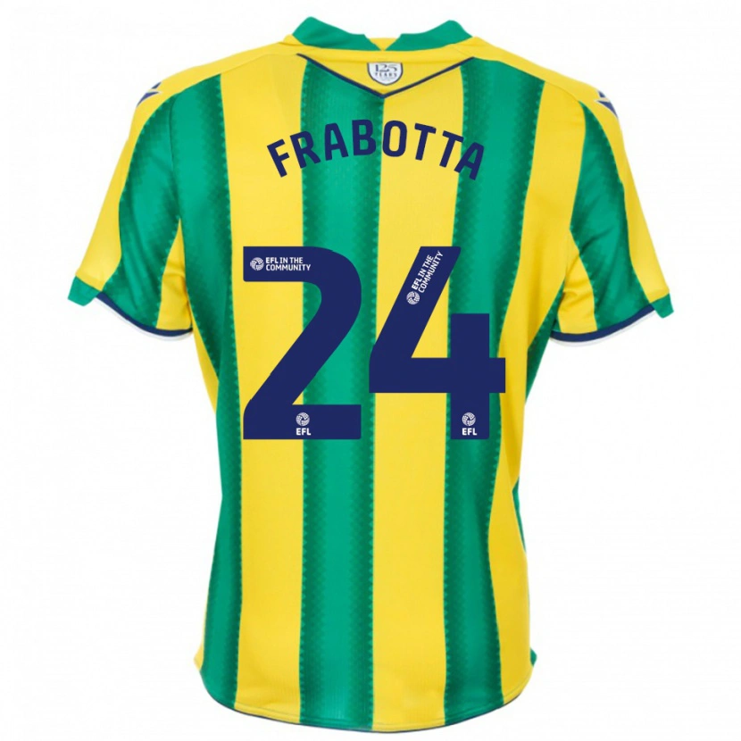Danxen Heren Gianluca Frabotta #24 Geel Groen Uitshirt Uittenue 2025/26 T-Shirt België