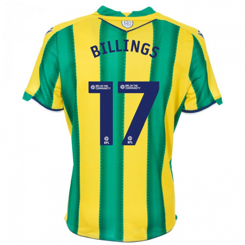 Danxen Heren Frazer Billings #17 Geel Groen Uitshirt Uittenue 2025/26 T-Shirt België