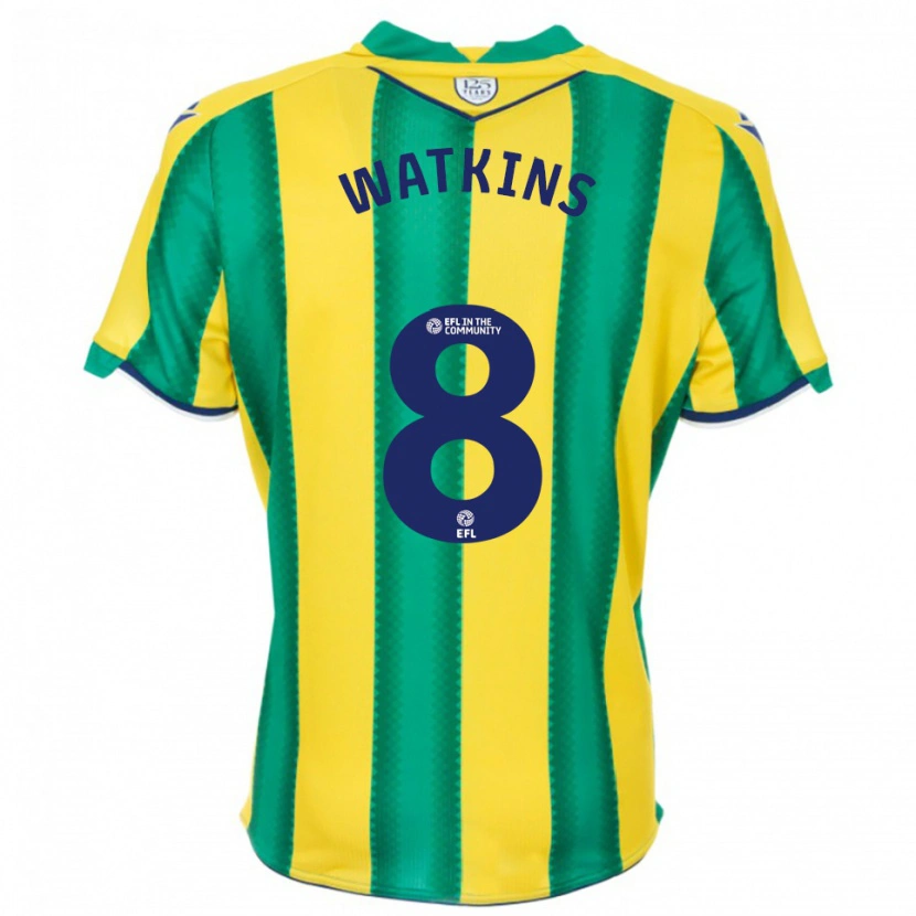 Danxen Heren Seren Watkins #8 Geel Groen Uitshirt Uittenue 2025/26 T-Shirt België