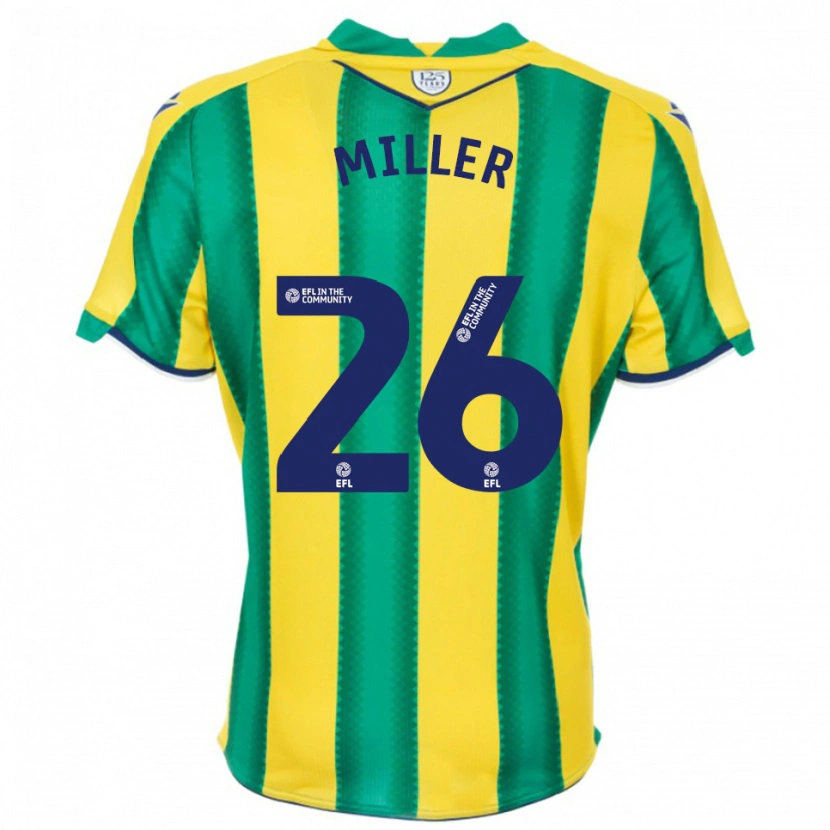 Danxen Heren Nna Miller #26 Geel Groen Uitshirt Uittenue 2025/26 T-Shirt België