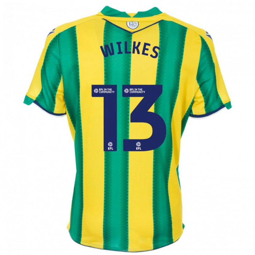 Danxen Heren Liam Wilkes #13 Geel Groen Uitshirt Uittenue 2025/26 T-Shirt België
