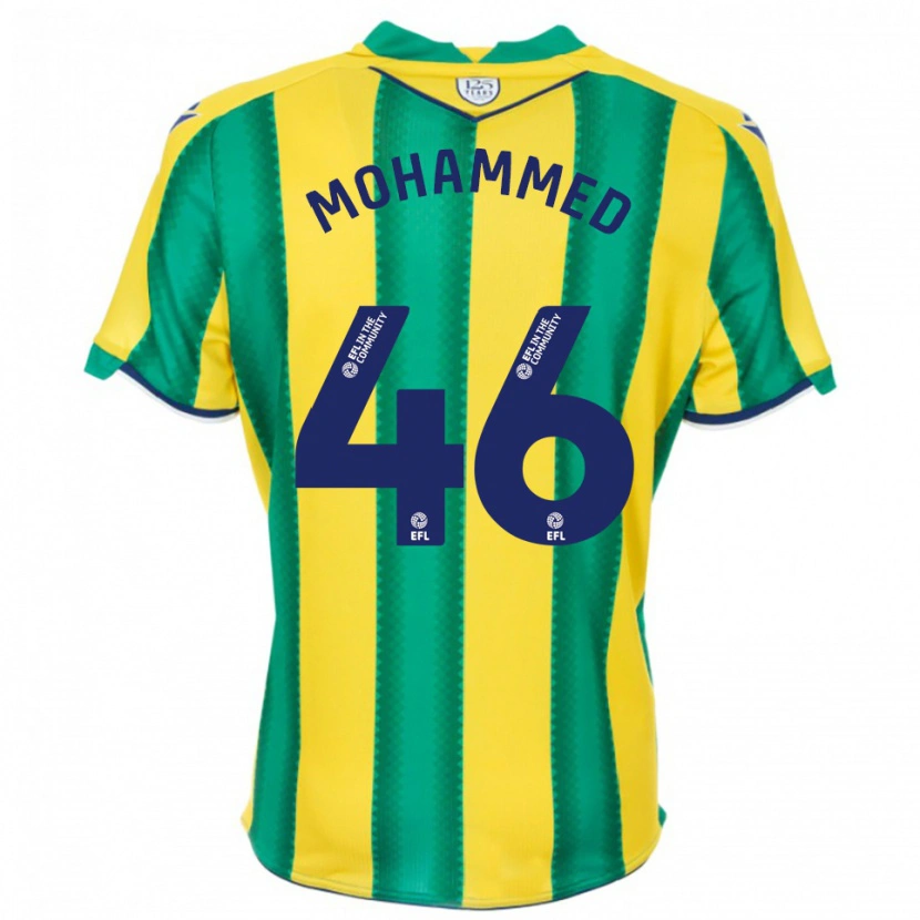 Danxen Heren Jamal Mohammed #46 Geel Groen Uitshirt Uittenue 2025/26 T-Shirt België