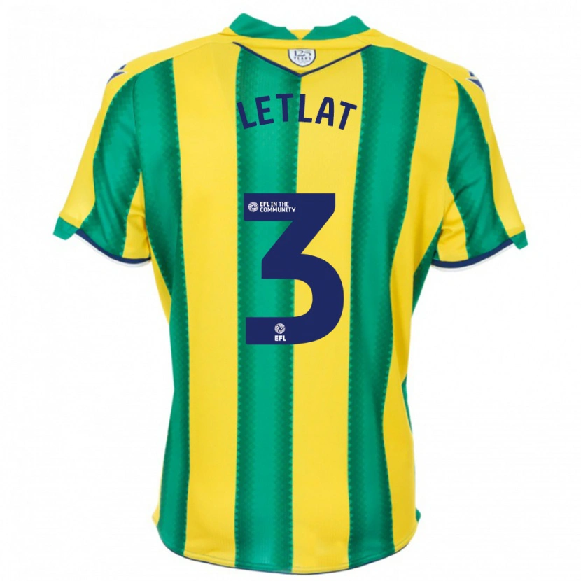 Danxen Heren Adam Letlat #3 Geel Groen Uitshirt Uittenue 2025/26 T-Shirt België
