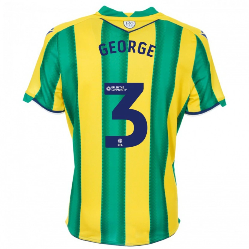 Danxen Heren Hannah George #3 Geel Groen Uitshirt Uittenue 2025/26 T-Shirt België