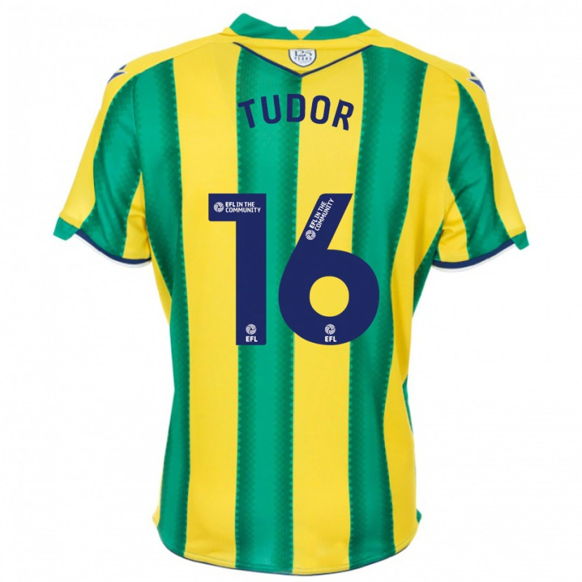 Danxen Heren Sophie Tudor #16 Geel Groen Uitshirt Uittenue 2025/26 T-Shirt België