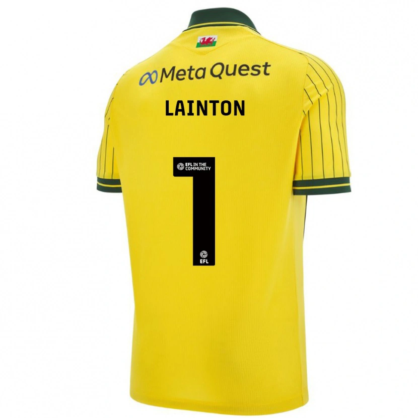 Danxen Heren Rob Lainton #1 Geel Groen Uitshirt Uittenue 2025/26 T-Shirt België