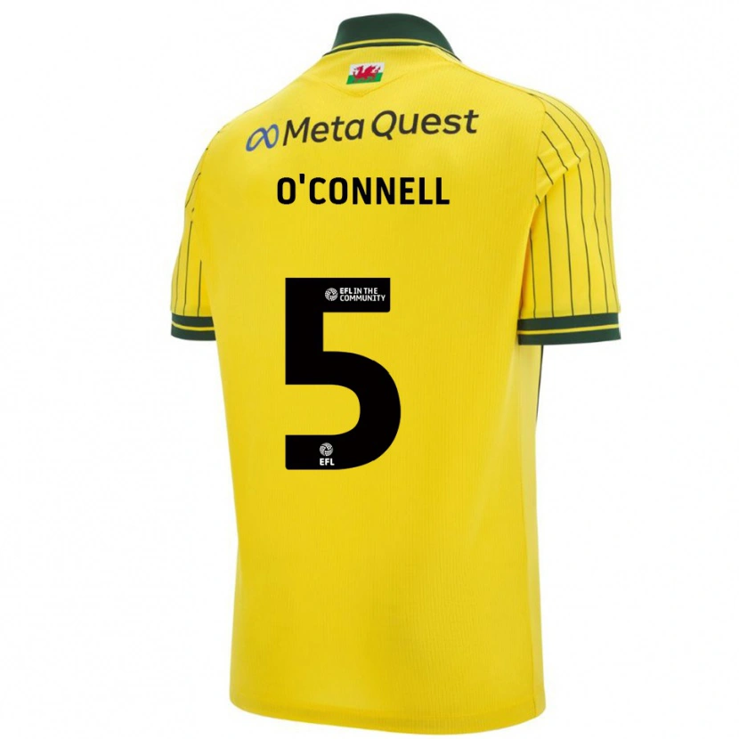 Danxen Heren Eoghan O'connell #5 Geel Groen Uitshirt Uittenue 2025/26 T-Shirt België