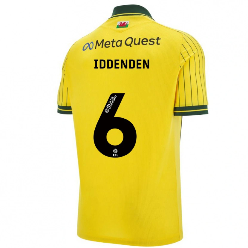Danxen Heren Abbie Iddenden #6 Geel Groen Uitshirt Uittenue 2025/26 T-Shirt België