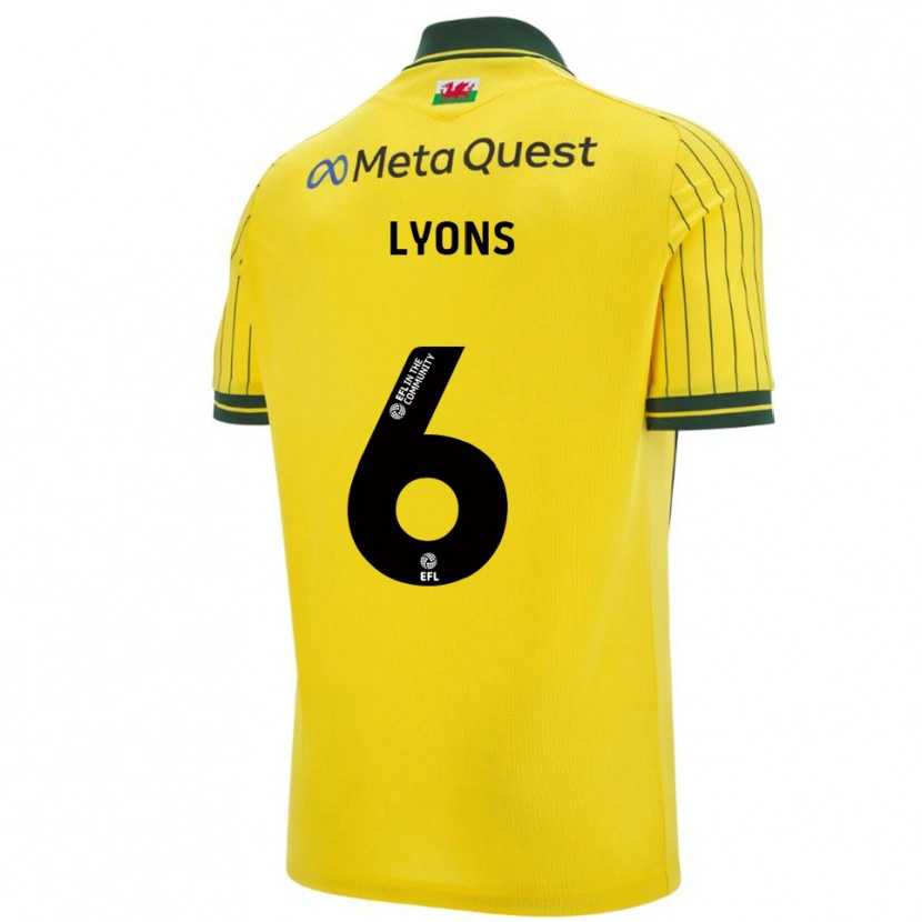 Danxen Heren Lauryn Lyons #6 Geel Groen Uitshirt Uittenue 2025/26 T-Shirt België