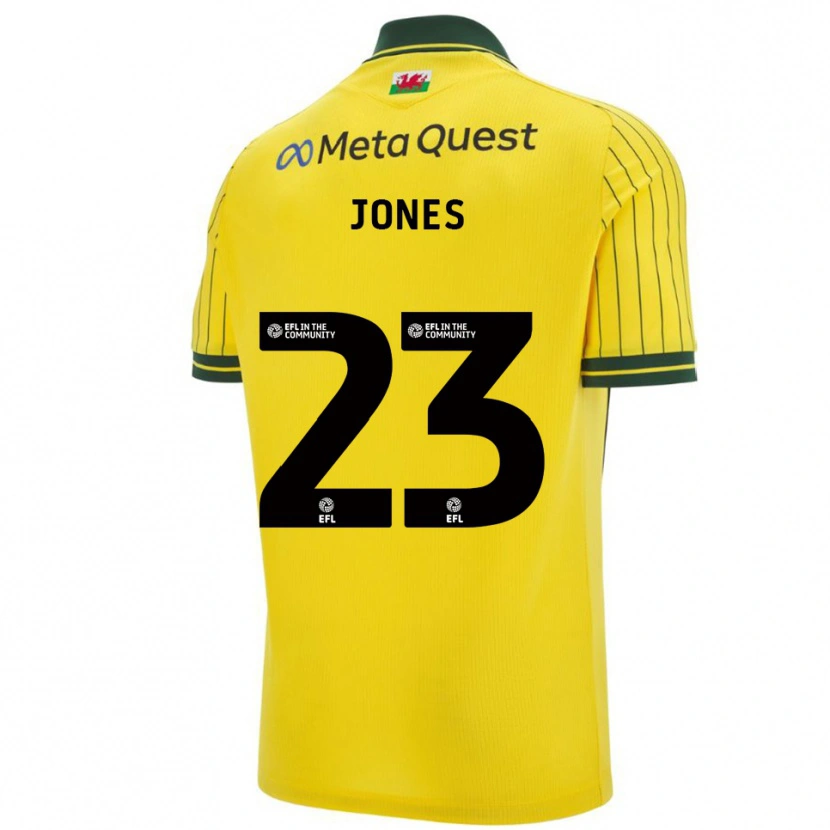 Danxen Heren Ruby Jones #23 Geel Groen Uitshirt Uittenue 2025/26 T-Shirt België