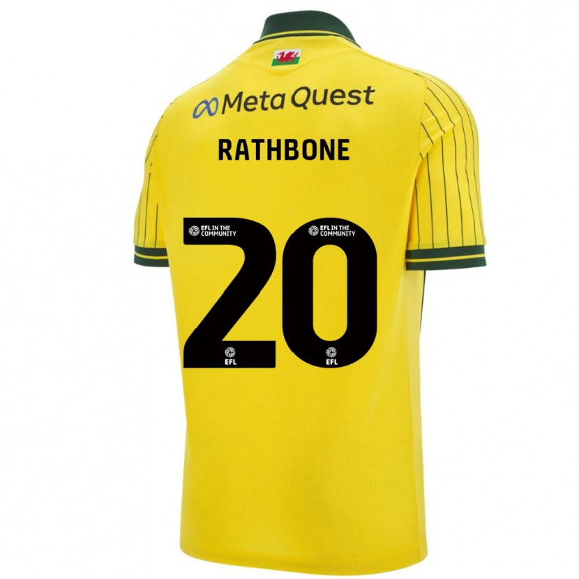 Danxen Heren Ollie Rathbone #20 Geel Groen Uitshirt Uittenue 2025/26 T-Shirt België