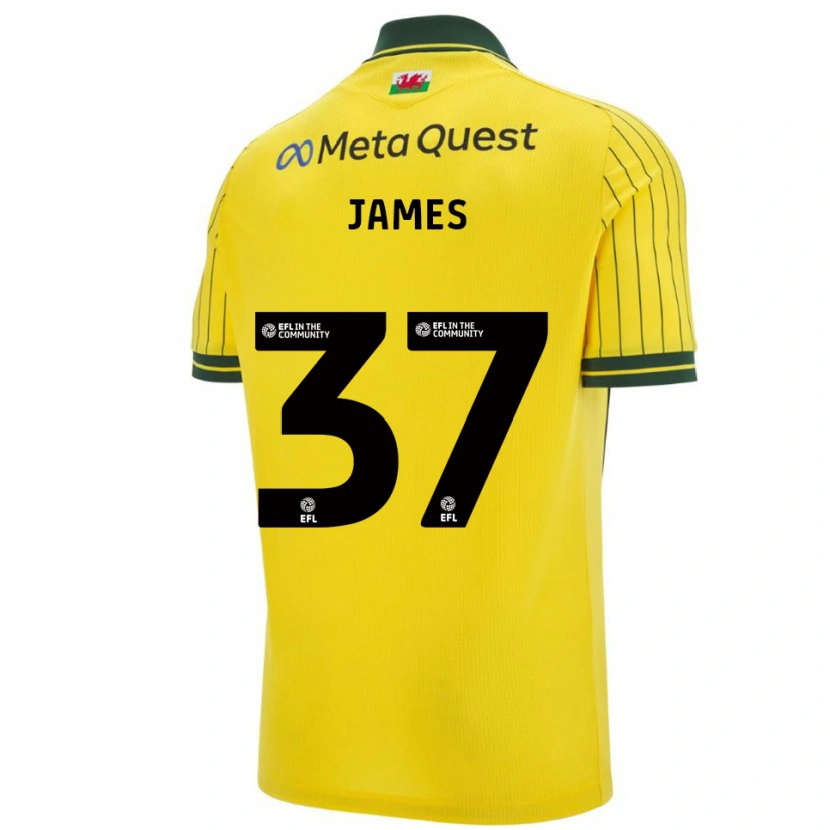 Danxen Heren Matty James #37 Geel Groen Uitshirt Uittenue 2025/26 T-Shirt België
