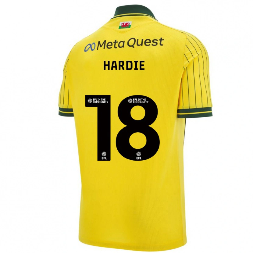 Danxen Heren Ryan Hardie #18 Geel Groen Uitshirt Uittenue 2025/26 T-Shirt België