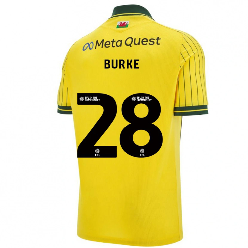 Danxen Heren Leah Burke #28 Geel Groen Uitshirt Uittenue 2025/26 T-Shirt België