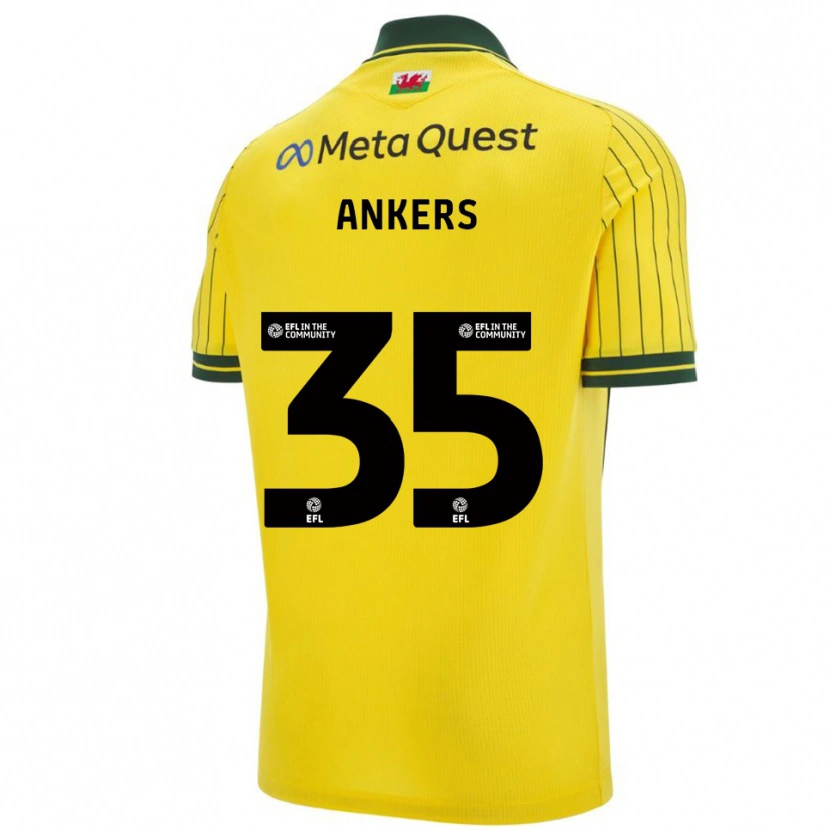 Danxen Heren Chloe Ankers #35 Geel Groen Uitshirt Uittenue 2025/26 T-Shirt België