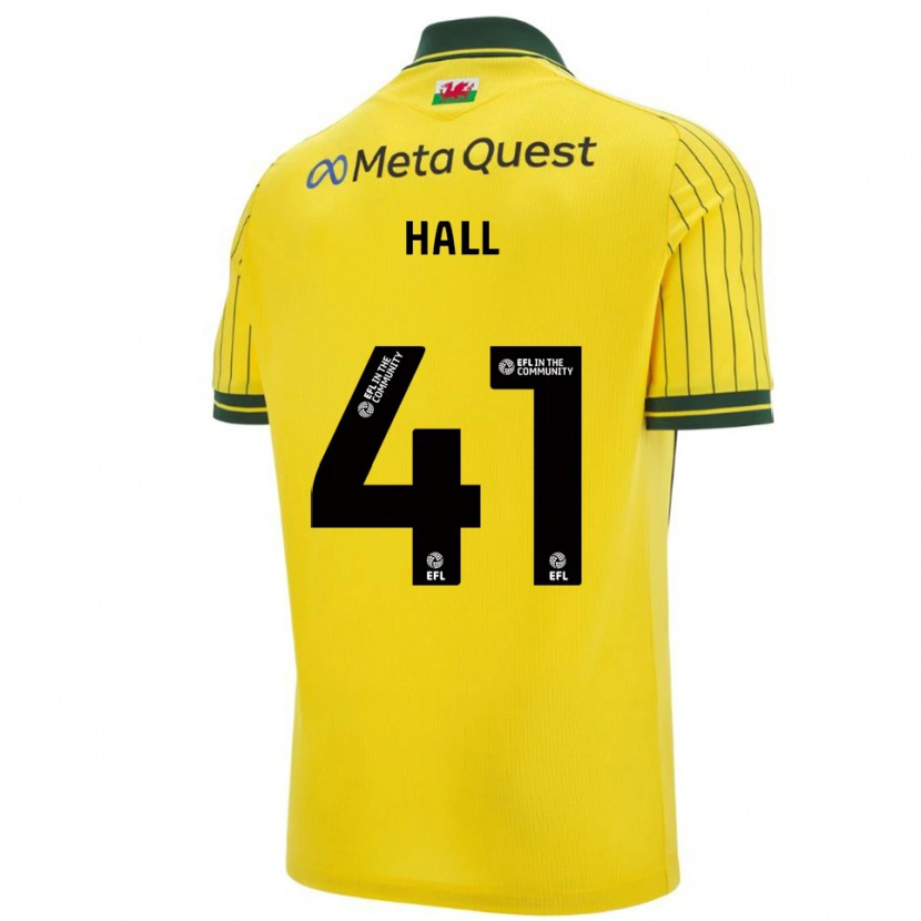 Danxen Heren Liam Hall #41 Geel Groen Uitshirt Uittenue 2025/26 T-Shirt België